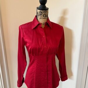 Antonio Melani - Women's Red Button-Up Shirt - Size XS